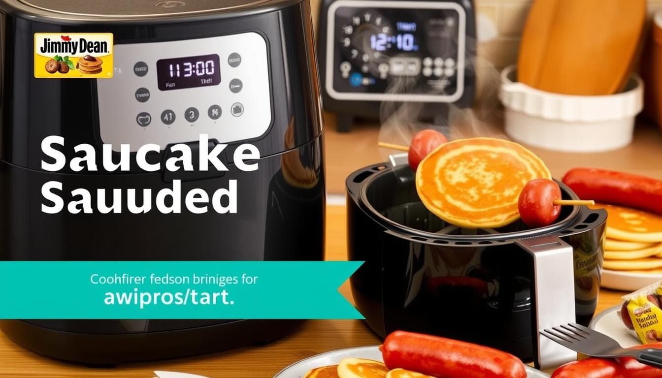 How long to air fry Jimmy Dean pancake and sausage on a stick?