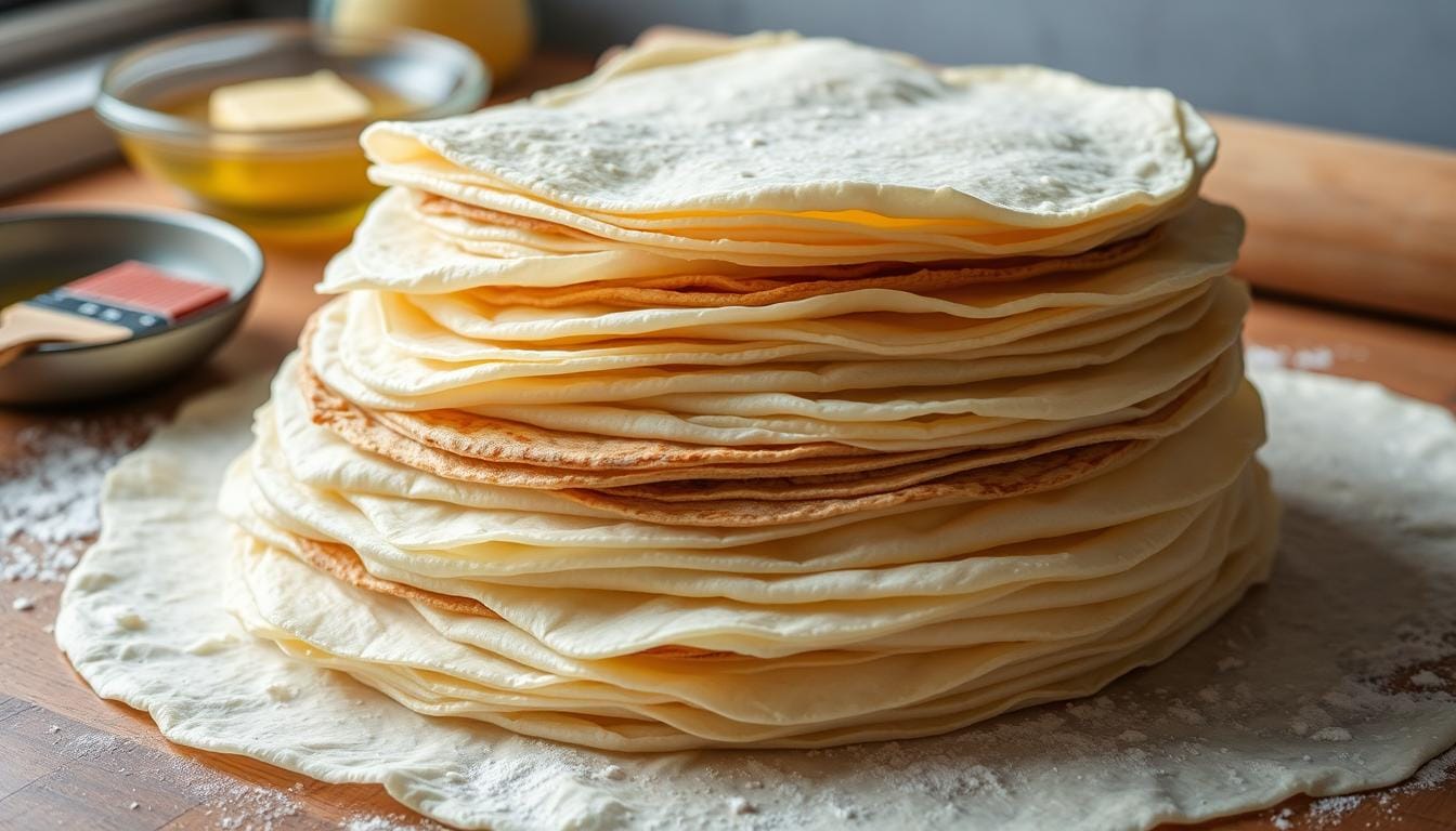 How many layers of phyllo dough should I use?