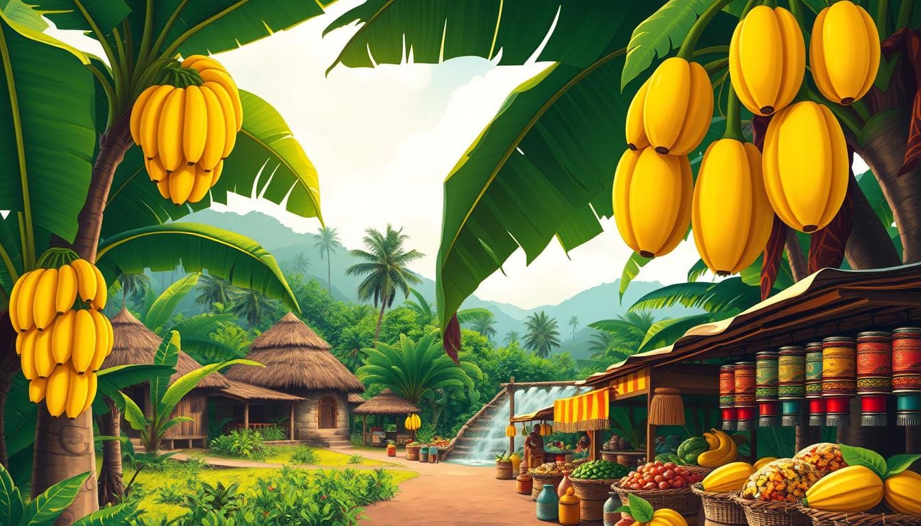Is plantain originally Jamaican or African?