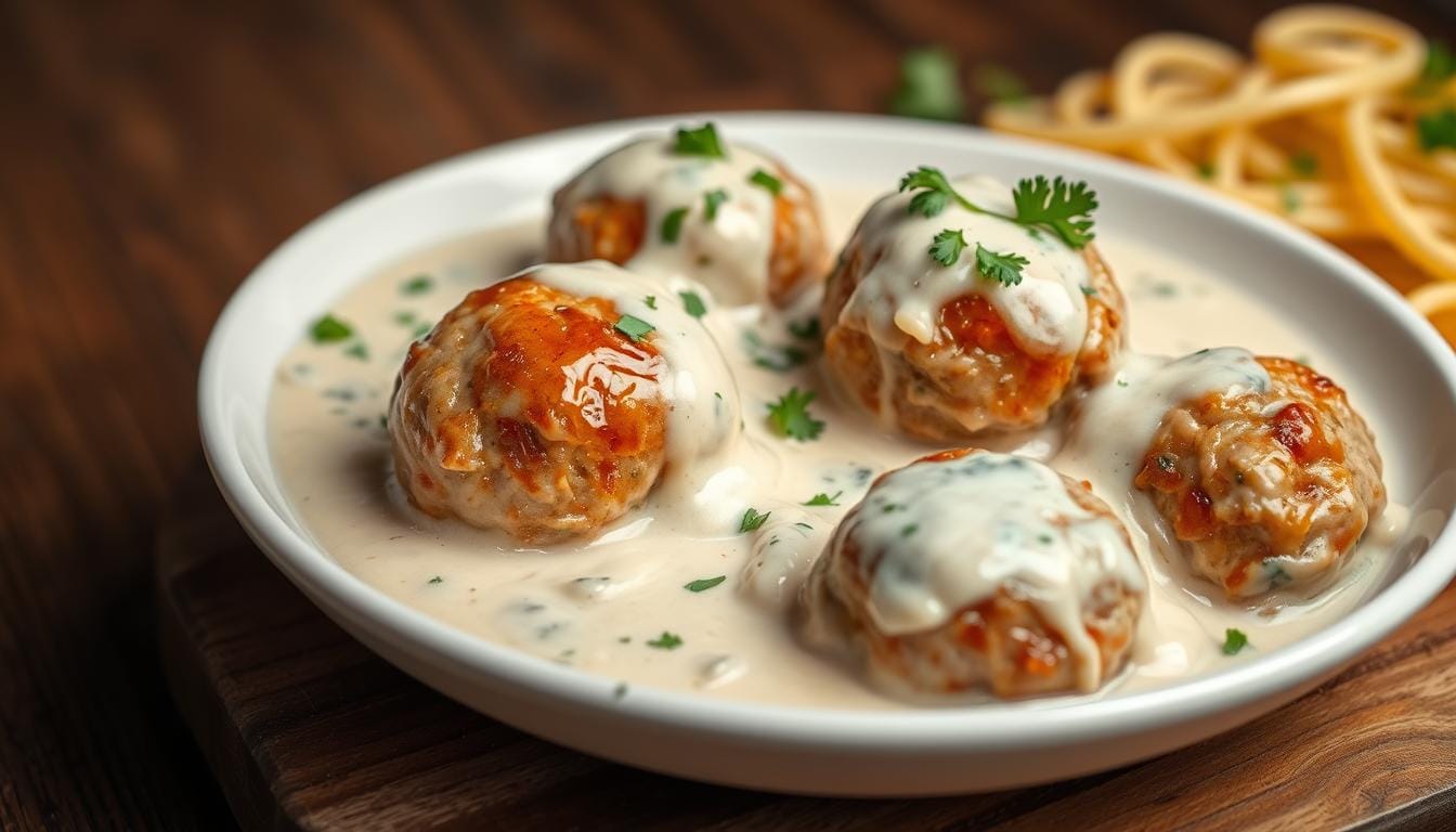 meatballs with alfredo sauce