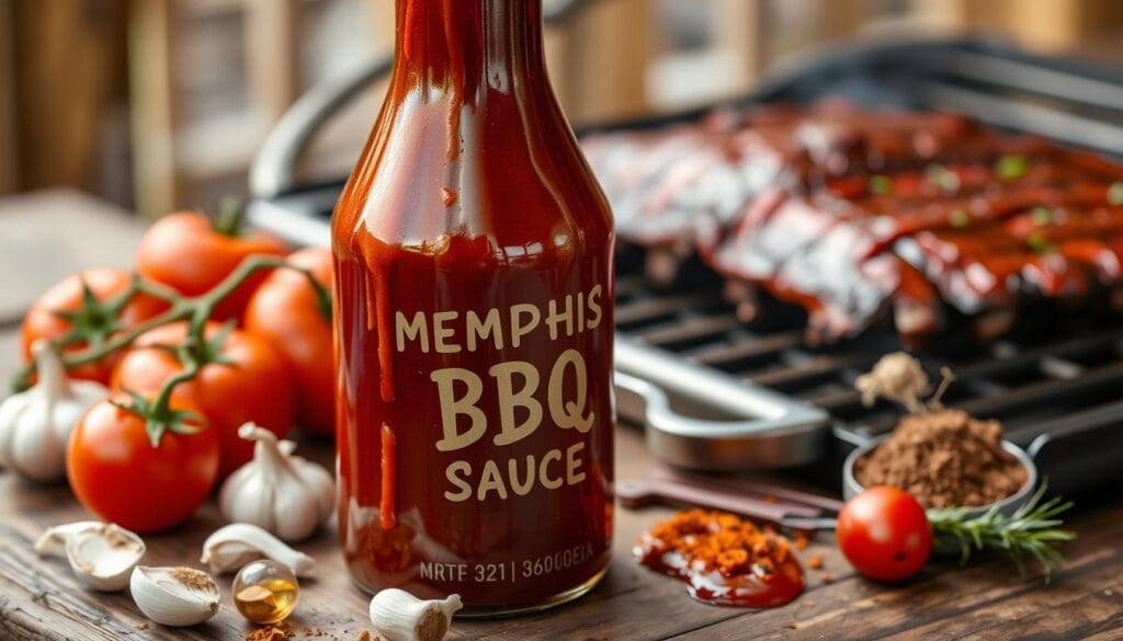 memphis bbq sauce Visualize a skillet filled with creamy Monterey Chicken Spaghetti, with melted cheese on top and garnished with fresh parsley, served alongside garlic bread.